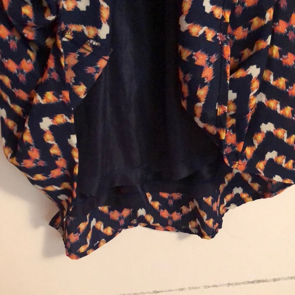 Xhiliration XS Faux Wrap 3/4 Sleeve Print Dress - Picture 5 of 6